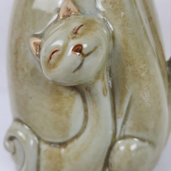 VINTAGE MCM TWINING SIAMESE CATS POTTERY PITCHER GLAZED CREAMER - Picture 3 of 9